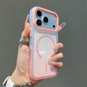 Luxury Gradient Candy Color Clear Soft TPU Case For iPhone 17 12 13 14 15 16 Pro Max 11 17 Silicone Shockproof Transparent Cover