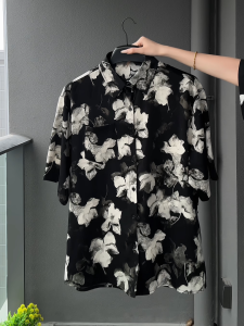 OUMULONG | Áo Thun Ngắn Tay Dyeing Ice Silk Thoáng Khí