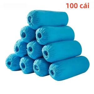 100 CÁI Bao Giày Dùng Một Lần Chống Trơn Trượt Thoáng Khí Chống Thấm Nước Bằng Polyester Dùng Trong Nhà Và Ngoài Trời