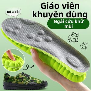 JVBV | Lót Giày Hấp Thụ Mồ Hôi Kiểm Soát Mùi Hỗ Trợ Cung Chân 4D