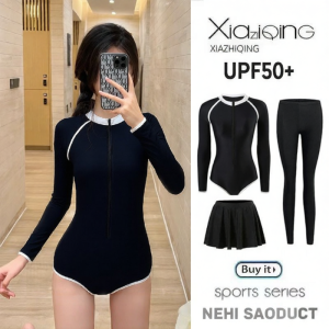 XIAZHIQING | Sun Protection Quick-Dry Diving Long Sleeve Swimsuit