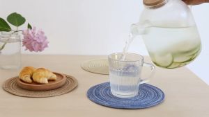 Gradient Elegant Placemats for Dining Table Heat-Resistant Round Design Washable Anti-Slip Coaster Tea Cup Coffee Mats Dinnerware Placemats