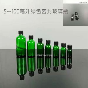 Green Small Mouth Sealed Glass Bottle Essential Oil Cosmetics Lotion Partition Medicine Liquid Sealed Jar Light Proof