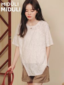 MIDULI | Pregnant Friendly Lightweight Blouse Short Sleeve For Summer and Autumn