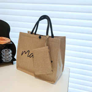 Large Capacity Canvas Tote Bag for Women Commuting to Work Autumn New Style Casual Single Shoulder Bag Ladies Handbag