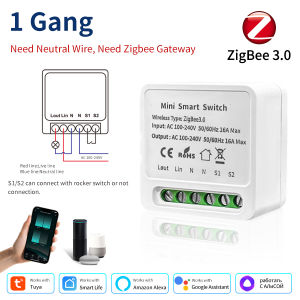 Tuya Smart Light Switch Module Zigbee 3.0 Smart Life for Alexa Google Home Yandex DIY Remote Breaker Delay 1/2/3 Gang 100-240V