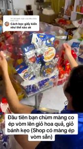 [Siêu Rẻ 171]_Set 20 túi màng co giỏ quà tết màng co giỏ hoa quả màng bọc giỏ quà trong suốt dày dặn loại 1