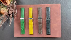12mm 14mm 16mm 18mm 20mm Vintage Lizard Pattern Genuine Leather Watch Strap Thin and Soft Band for Men & Women Smartwatch Belts