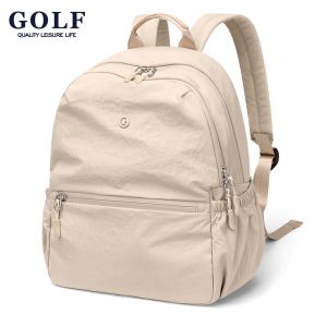 GOLF QUALITY Womens Casual Backpack for Travel Lightweight Nylon Commuter Bag Zipper Closure Double Shoulder Bag Anti-Splashing Waterproof Features Small Backpack City Simple Style