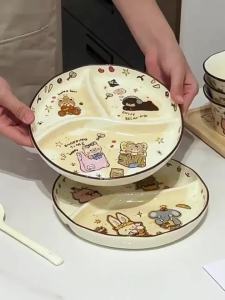 XIAOHUANGLU | Đĩa Sứ Chia Khuôn Dành Cho Sau Sinh Thân Thiện Với Chế Độ Ăn Kiêng