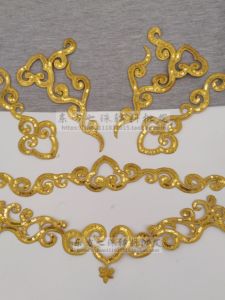 New Sparkling Embroidery Cloud Motif Iron-On Patch Opera Costume Accessory Cosplay Film Stage Design Bead Work DIY Craft