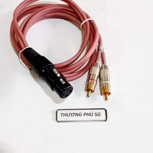Cáp âm thanh Canon ra 2 AV Đưc dài 1m / Chuẩn Canon Cái (Cáp chuyển âm thanh XLR chất lượng)