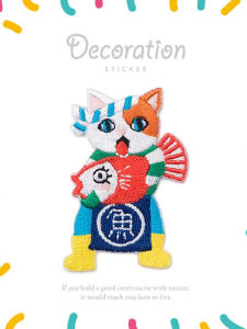 Miếng Vá Thêu Hình Mèo Hoạt Hình Quần Áo Áo Khoác Mũ Khăn Choàng Dán Trang Trí May Liền Ch�m Nóng Miếng Dán Thêu Hình Mèo