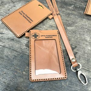 TERMURAH Name Tag Free Desain Id Card Kulit Aslii