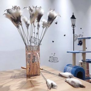 ไม้ล่อแมว ของเล่น ไม้ตกแมวขนนก ไม้ตกแมวขนสุนัขจิ้งจอก