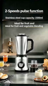 HALEY HY-2942 Blender Multipurpose Stainless Steel Blender 500W 1600ml Plastic Cup Capacity 2 Speeds
