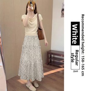 YAYANGREN | Big Size Floral Polka Dot Chiffon A-Line Skirt