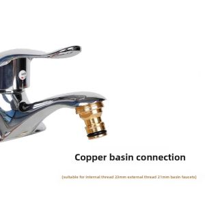 MONLEYTA | Universal Faucet Connector Copper Water Pipe Quick Connect Washer Hose Link Up Tap To Water Supply Gun Accessory