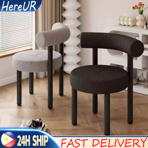 Makeup Stool Bedroom Luxury Dresser Stool Casual Dining Chair Cashmere Lamb Back Chair Office Chair