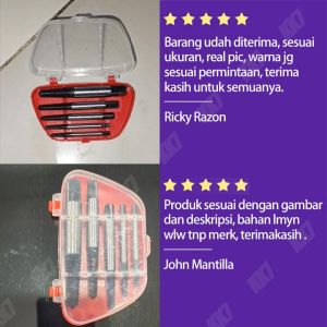 Set Mata Bor Extractor 5 in 1 & Screw Remover Manual Set