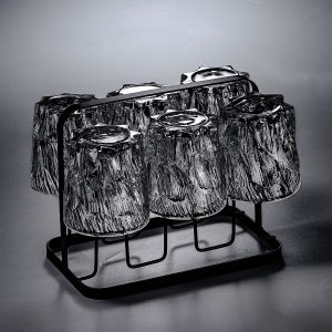 ZHUXI | Retro Engraved Glacier Glass Cup