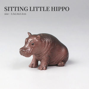 Cute Wild Animal Figurine Hippo Set Simulation Kids Toy Action Figure Collection Educational Gift for Children