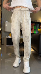 Fashionable Straight Leg Casual Pants Mens Summer New Style Thin Printed Traditional Chinese Style Long Leisure Trousers