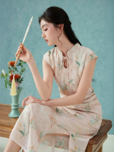 XIANGYING | Chinese Style Slim Fit Women Dress