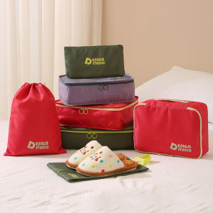 กระเป๋าเก็บของทรงลูกบาศก์ใส่ของรัดกล้ามเนื้อกระเป๋าเก็บของเดินทาง7ชิ้น