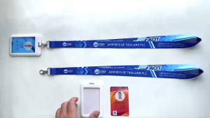 สายคล้องคอ AOT+กรอบพลาสติกใส่บัตร เก็บปลายทาง COD