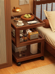 AIMUKE | Luxury Movable Nightstand with Acrylic Storage