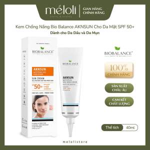 Kem Chống Nắng BioBalance Cho Mặt Da Dầu Và Mụn SPF 50+_40ml_Melolistore