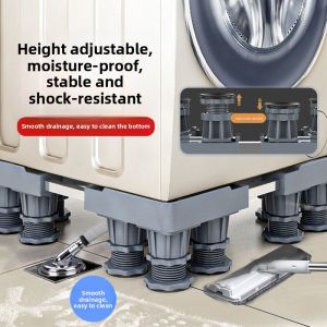 MONLEYTA | Universal Type Shockproof Mat For German Washer Refrigerator Non-Slip Wheel Base Frame Metal Material Automatic Moving