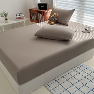 Solid Color Fit Sheet Single Double Queen Size Fitted Cover 90 120x200 150x200 180x200 Mattress Cover with Elastic Band Bedsheet