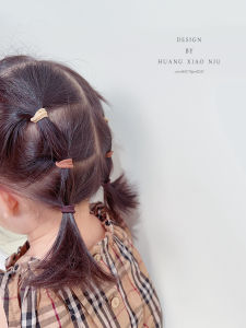 Baby Girl Hair Ties Non-Damaging Hair Bands Kindergarten Style Hair Rings Beautiful Beige Color Series Children Accessories