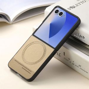 Ốp Điện Thoại Da Từ Tính Cho Samsung Galaxy Z Flip Tương Thích Với Các Mẫu 8 7 6 5 4 3 Flip8 Flip7 FE Flip6 Flip5 5G Vỏ Bảo Vệ Cứng PC