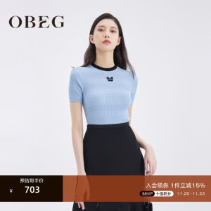 OBEG Stylish round Neck Knitwear Slim Fit Simple Fashion Small Fragrance Style Summer Top Quality Material Commute Friendly