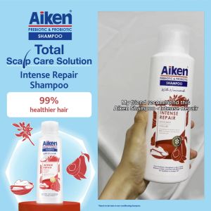AIKEN Intense Repair Shampoo 350g | Prebiotic| Probiotic| Niacinamide | Strengthens & repairs scalp | Nourish hair