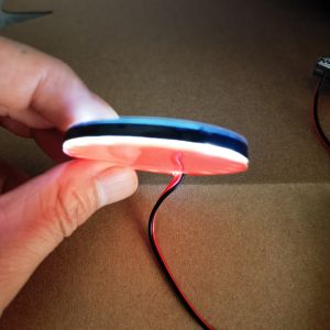 1 Đèn LED Trắng B-Badge Trang Trí Hông Cốp Xe 51mm Dành Cho Brabus Rocket G800 G900 W464 W212 W463 Mercedes-Benz Biểu Tượng Đèn Hậu