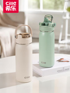 Large Capacity Insulated Stainless Steel Straw Cup for School Portable Water Bottle Womens Style 316 Stainless Steel Travel Mug