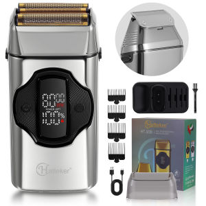 Hatteker | Hatteker Electric Shaver for Man 2-in-1 Beard Trimmer Hair Clipper Set Multi-Speed Adjustable Shaving Razor