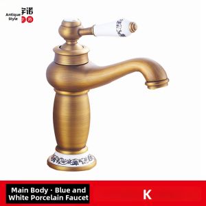 Single-hole Brass Ceramic Design Hot & Cold Water Faucet