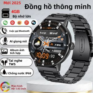 Đồng Hồ Thông Minh DT M5 Bộ Nhớ 4GB Màn Hình AMOLED HD 143 Inch Gọi Bluetooth Chế Độ Thể Thao Hơn 100 Chế Độ Theo Dõi Bài Tập Album Ảnh Tích Hợp Album Video Cục Bộ Đồng Hồ Thông Minh Dành Cho Android & iOS