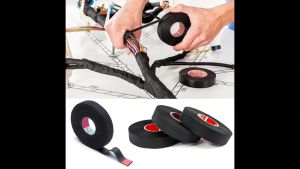 Lakban Kain / Lakban Kain Kabel Listrik Perekat Otomotif Wiring Tahan Panas Isolasi Kain Vinyl Hitam Heat Resistant 15 M