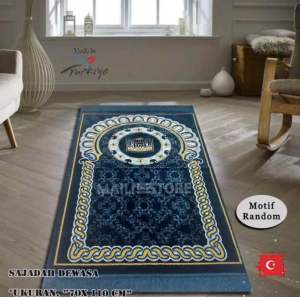 SAJADAH TERBARU DEWASA ALLIF TURKY BAHAN BLUDRU /SAJADAH TERBARU/SAJADAH BLUDRU EMPUK OLEH-OLEH HAJI