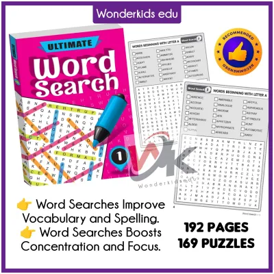Ultimate Word Search Book Word Games Crossword Puzzle for Kids Brain Teaser Children