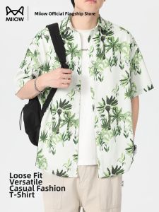 MiiOW | Floral Print Lightweight Short Sleeve Casual Shirt
