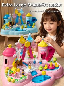 TEMiTANGMI | Princess Theme Magnetic Playset Castle for Girls 6Y Gift