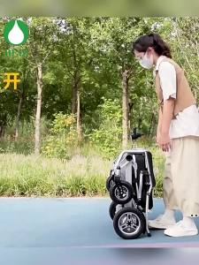 Electric Wheelchair Lightweight Electric Foldable Lightweight Wheelchair For Elderly Travel Wheel Chairs Foldable Lightweight Easy to Fold Convenient to Get on the Plane and Brake 13dian