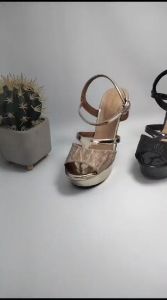 Maleeka shoes high heels 13cm glitter premium elegan terbaru